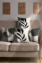 Bohemian Boho Themed Gray Cream Color Digital Printed Gift Set of 4 Throw Pillow Pillowcases