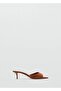 Kitten Heel Leather Sandals - 2