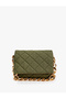 Crossbody Bag Fabric Look Thick Chain Strap - 2