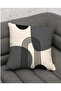 Bohemian Boho Themed Gray Cream Color Digital Printed Gift Set of 6 Throw Pillow Cases 6Pcsboho - 2