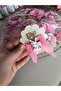 Glittered Oyster Baby Magnet with Bow and Figures (10 Pieces) - 3