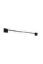 Adhesive Black Bathroom Set 3 Pieces Long Towel Holder Round Towel Holder Open Paper Holder - 2