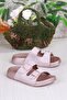 01108 Pienn Anatomical Flexible Comfortable Glitter Printed Two Buckle Women's Slippers - 3
