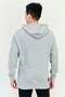 Men Long Sleeves Brand Logo Hoodie, Grey - 2