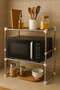 Telescopic Microwave Oven Rack Silver - 2