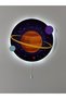 Decorative Wooden Printed Saturn in Space Children's Room Night Light 31*32