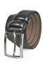Men's Black 3.5 cm Laser Engraved Classic Faux Leather Belt 2402628