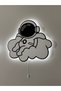 Decorative Wooden Printed Astronaut on a Cloud with Doodle Drawing Children's Room Night Light 32*30 - 3