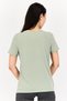 Women Sportswear Fit Short Sleeves Outdoor T-Shirt, Green - 3