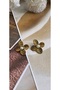 Steel Gold Pinterest Flower Earrings - 3