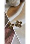 Steel Gold Pinterest Flower Earrings