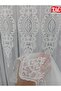 Embroidered Court Damask Living Room Model Style Design Safron Exculusive 1E3Floor Pleated Tulle Curtain