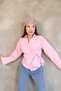 Women's New Product Long Sleeve Waist Tie Detailed Shirt - 5