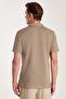 Men's Slim Fit Slim Fit 100% Cotton Zippered Brown Polo Neck T-Shirt - 5