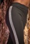 Black Side Silver Glitter Stripe Detail High-Waist Shaping Leggings - 3