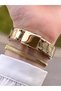 Gold Case Cord Green Katran Women's Wristwatch 30 Mt Water Resistant Steel Cord Colorless Bracelet - 3