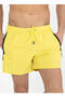 Yellow Stretch Fabric Water Repellent Men's Pool Sea Shorts Swimwear - 22 - 2