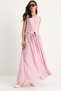 Women's Powder Vest and Flared Skirt Set with Pocket Detail 9294 60281004