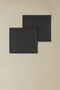 Luna Series Velvet Textured 2-Piece Guest Napkin - Anthracite - 3
