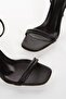 Women's Black Summer Heeled Shoes 8 cm Heel - 5