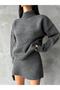 Dgn's Solid Basic Soft Textured 2-Piece Sweater-Skirt Set - 4