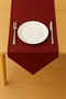 Luna Series Velvet Textured Triangle Runner - Claret Red - 3