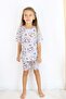 Girl's Cotton Combed Fabric Pajamas Set with Shorts - 3