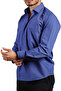 Cobalt Blue Large Size Relaxed Cut Pocketed Long Sleeve Regular Fit Men's Shirt - 150-28 - 2