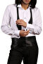White Extra Long Sleeve 8 Drop Groom Suit Ata Collar Slim Fit Tuxedo Shirt with Cufflinks - 013