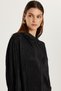 Women's Slim Fit Slim Fit Balloon Sleeve Textured Black Shirt - 2