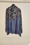 Women's Italian Leopard Pattern Low Sleeve Satin Shirt - 3