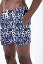 Water Repellent Digital Printed Men's Beach Shorts Swimsuit - 203-Navy Blue - 2