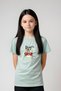 Girl's Round Neck Printed Boy Cat Lower-Top Pjamas Suit - 2