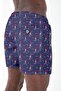Water Repellent Digital Printed Men's Beach Shorts Swimsuit - 205-Navy Blue - 2