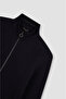 Cotton Nylon Zipped Sweatshirt - 5