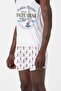 Water Repellent Digital Printed Men's Beach Shorts Swimsuit - 205-White - 5