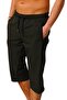 Khaki Large Size Below the Knee Long Model Water Repellent Lycra Flexible Fabric Men's Beach Sea Capri - 6