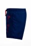 Navy Blue Water Repellent Blue Voyage Embroidered Men's Beach Swim Shorts - 303-Navy Blue - 4