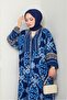 Rayer Half Button Woven Viscose Dress 1497 - Navy Blue - 2