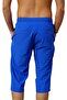 Cobalt Blue Below Knee Long Model Water Repellent Lycra Flexible Fabric Men's Beach Sea Capri Shorts - 941-Sa - 7