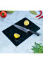 Transparent Glass Cutting Board, Oval Edge Cutting Board, Antibacterial, Presentation Board. - 4