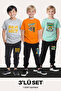 Boy's 3-Piece T-Shirt-Training Suits