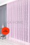 Luxury Tulle Curtain Star Patterned Children's Room Tulle Sik Pleat Pink Color - 3