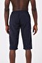 Navy Blue Knee-Length Long Model Water-Repellent Men's Beach Sea Capri Shorts - Dg341-Navy Blue - 6