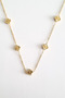 Gold Yonca Kolye Küpe Set - 3