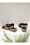 25Y122-5 Stone Detail Anatomic Sole Sandals Women - 5