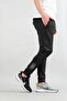 Men's Black Sweatpants Elastic Waist Outdoor Sweatpants with Side Hidden Pockets - 5
