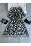viscose floral print vintage dress