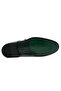 Genuine Leather Navy Blue Classic Men's Leather Shoes - Buckle Detailed - K036 - 3