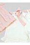 Girl's Summer 2-3-4-5-6 Years Old Stylish 2-Piece Set with Ribbed Top and Belted Shorts - 6
